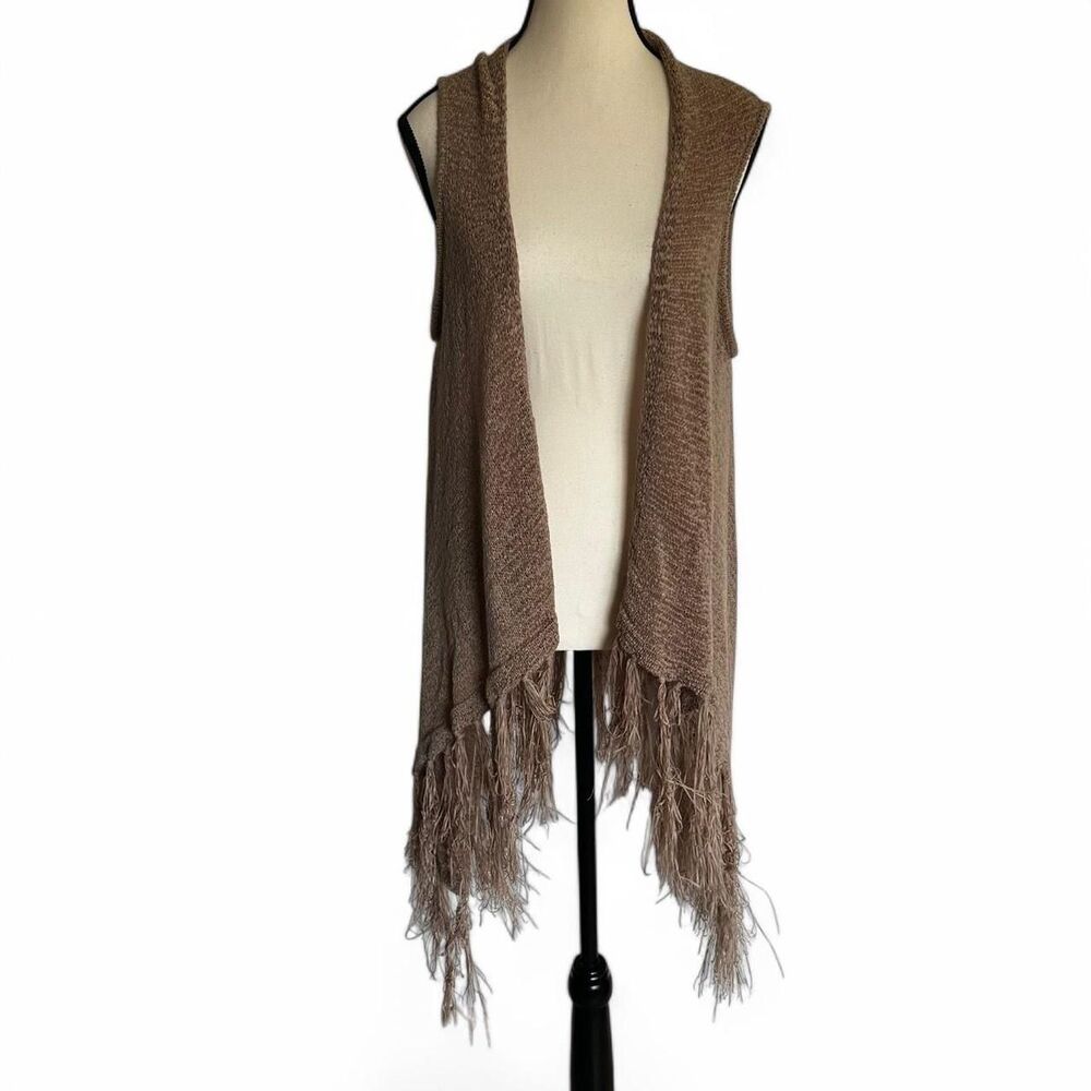 Anthropologie Women's Brown and Tan Gilet